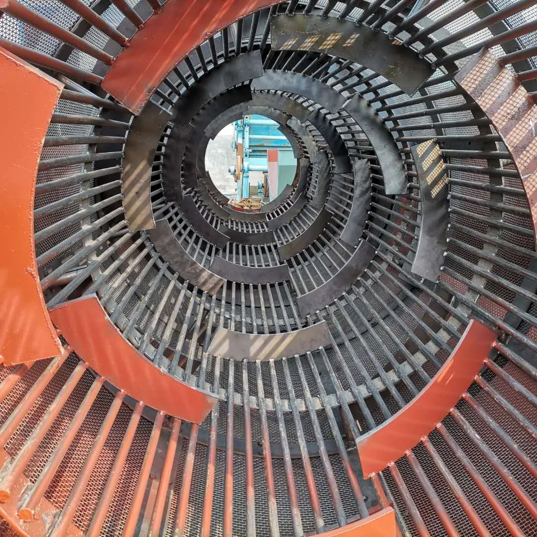 Барабанный грохот для россыпного золота - внутри