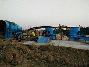 Placer gold concentrator in Africa.