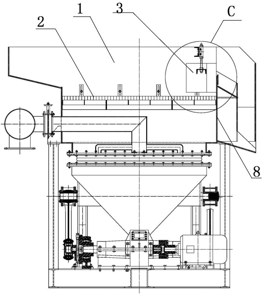 Forui Machinery Patent of A V-shaped Discharging Device of Jigging Machine
