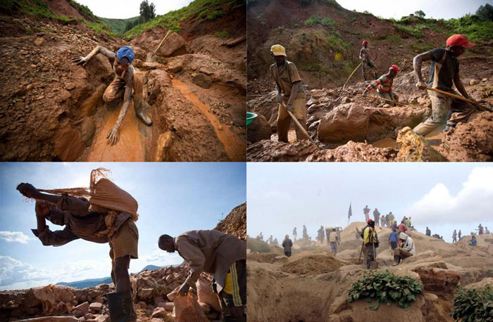 original tantalum niobium mining site in Africa