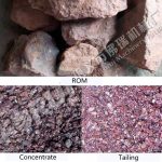 Results of beneficiation of hematite