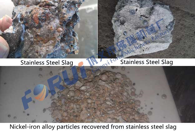 The effect of recovering nickel-iron alloy from stainless steel slag
