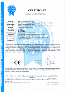 TZCL-100 CE Certificate